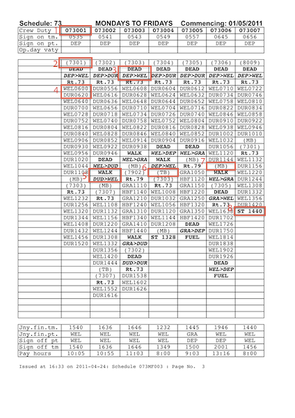 Sample Schedule